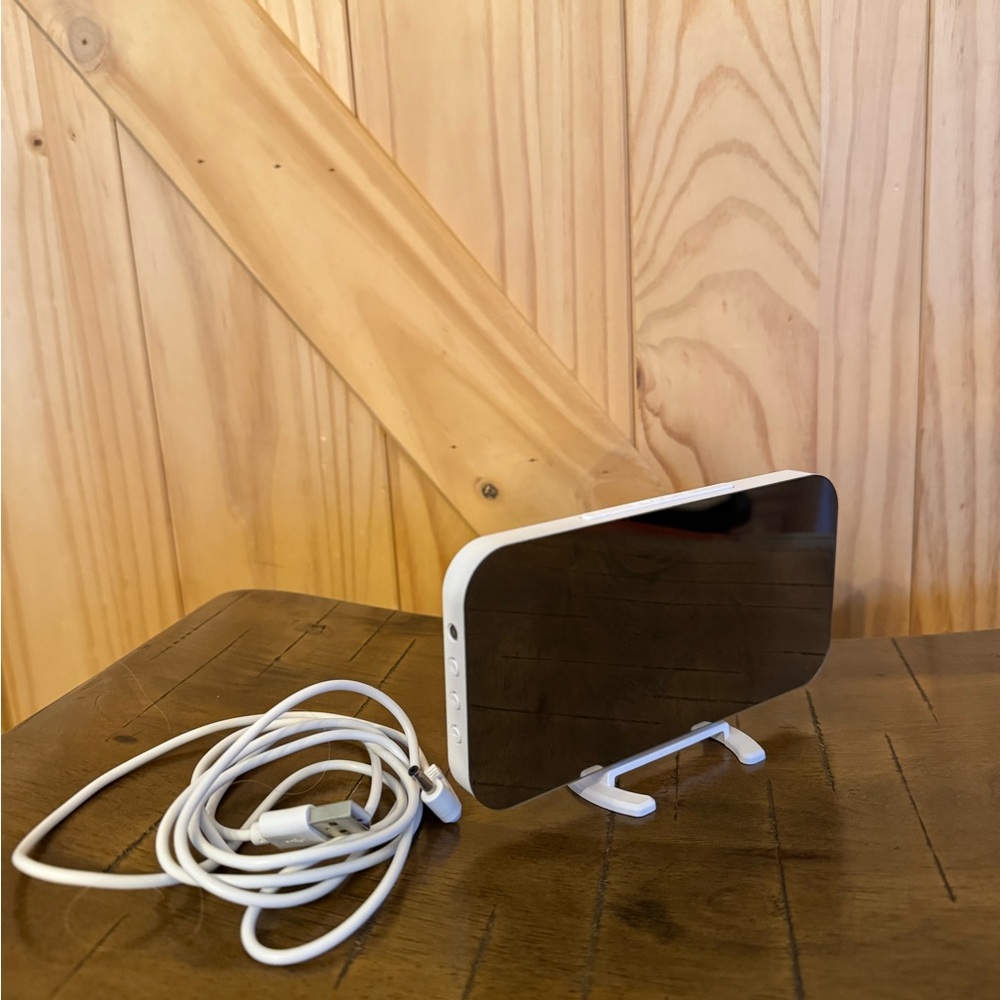 Amazon Digital Display Clock with White Frame